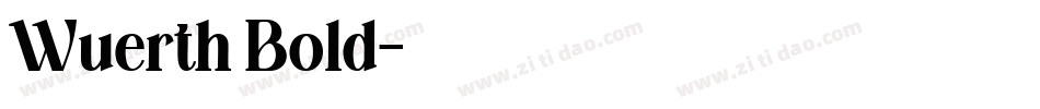 Wuerth Bold字体转换